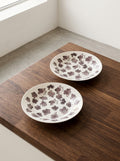 Midnight Flowers - Lot De 2 Assiettes Creuses - L - Porcelaine Bone China - Foncé Viola