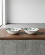 Midnight Flowers - Lot De 2 Bols Bas - S - Porcelaine Bone China - Blossom Milk