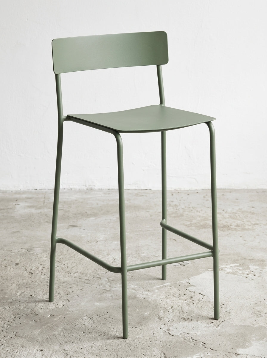 August - Tabouret De Bar - Aluminium - Vert