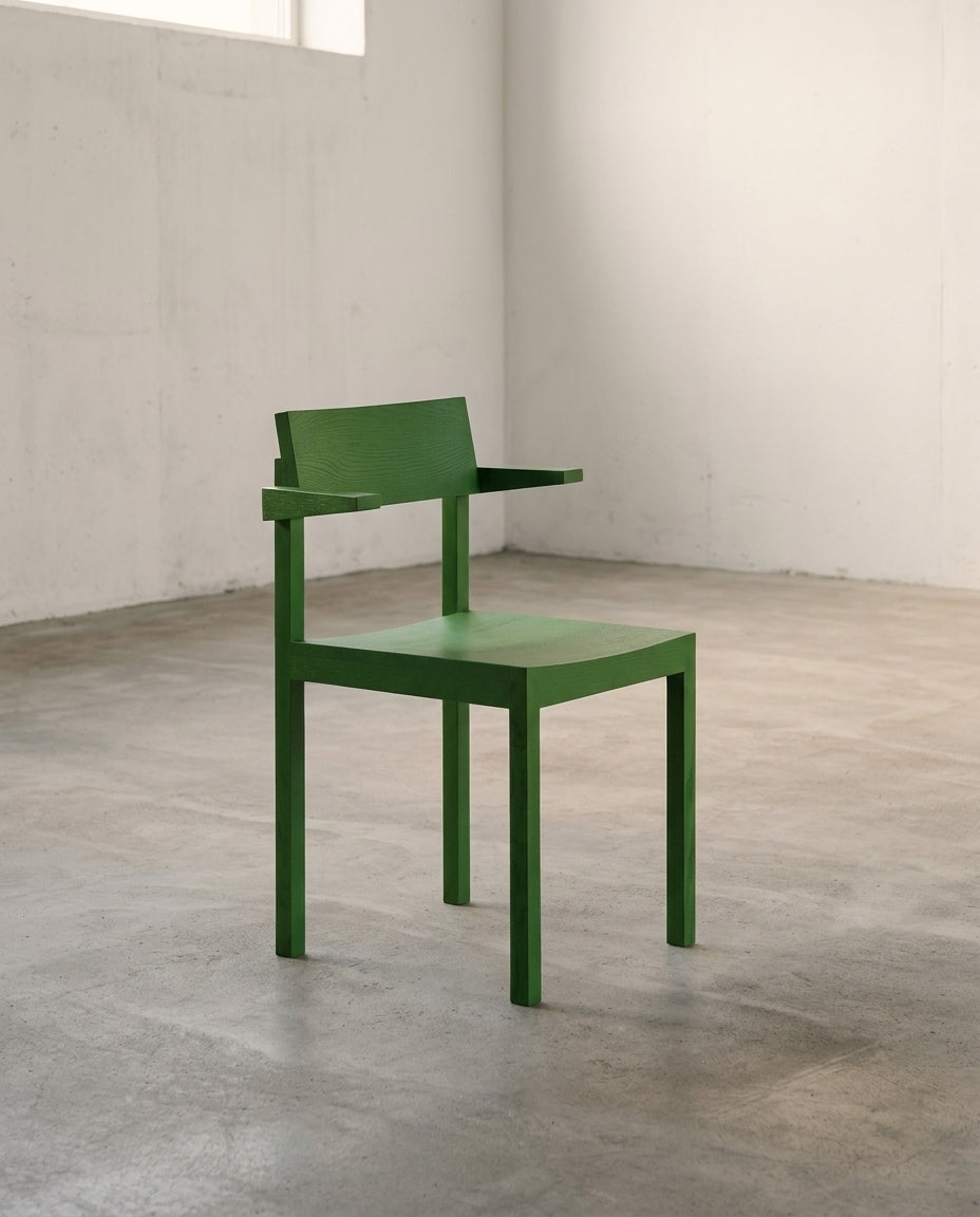 Silent - Chaise À Accoudoirs - Frêne - Grass