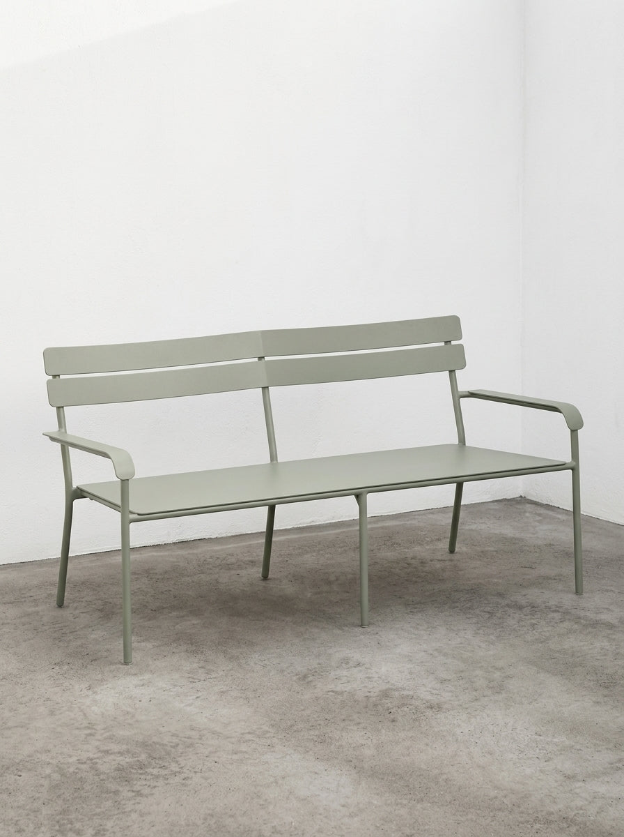 August - Gartensofa - Aluminium - Grün
