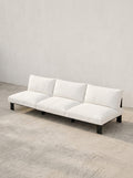Bea Mombaers - Banc 3 Places + Coussin D'extérieur - Aluminium Et Tissu D'ameublement - Blanc Alba
