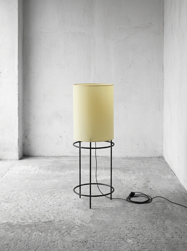 Bea Mombaers Cylinder - Lampadaire 02 - Acier - Noir Blanc