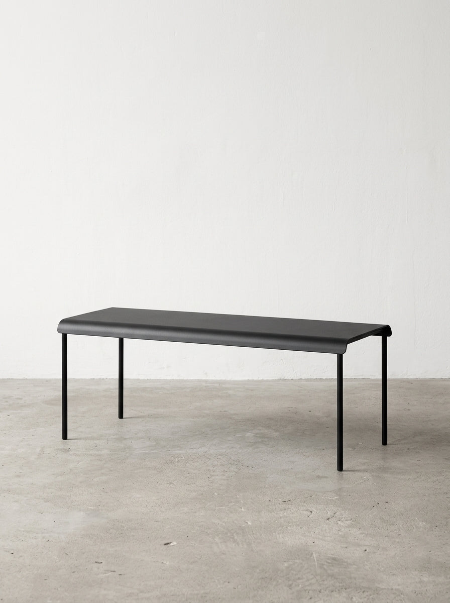 August - Banc - Aluminium - Noir