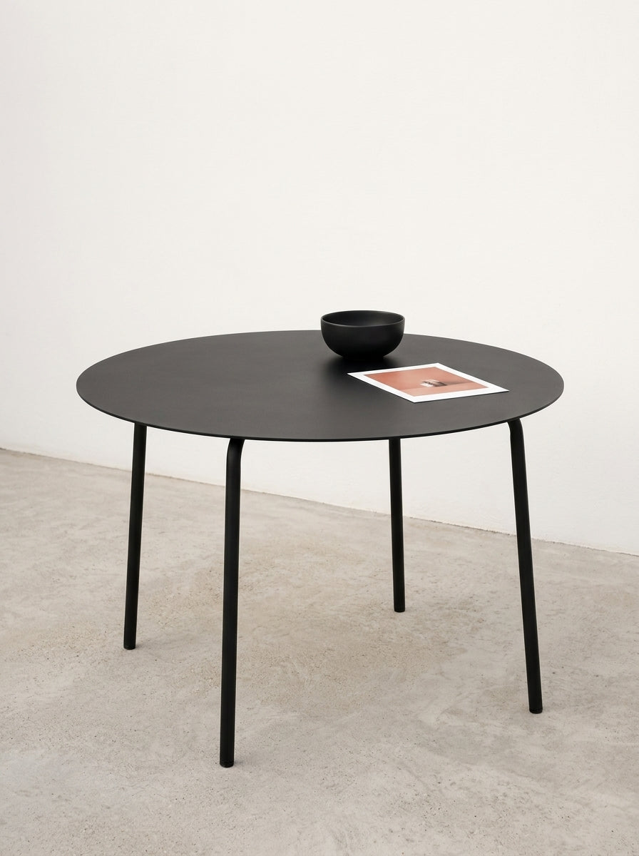 August - Table Ronde - L - Aluminium - Noir