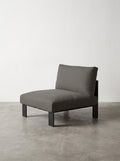 Bea Mombaers - Banc 1 Place + Coussin D'intérieur - Aluminium Et Tissu D'ameublement - Anthracite