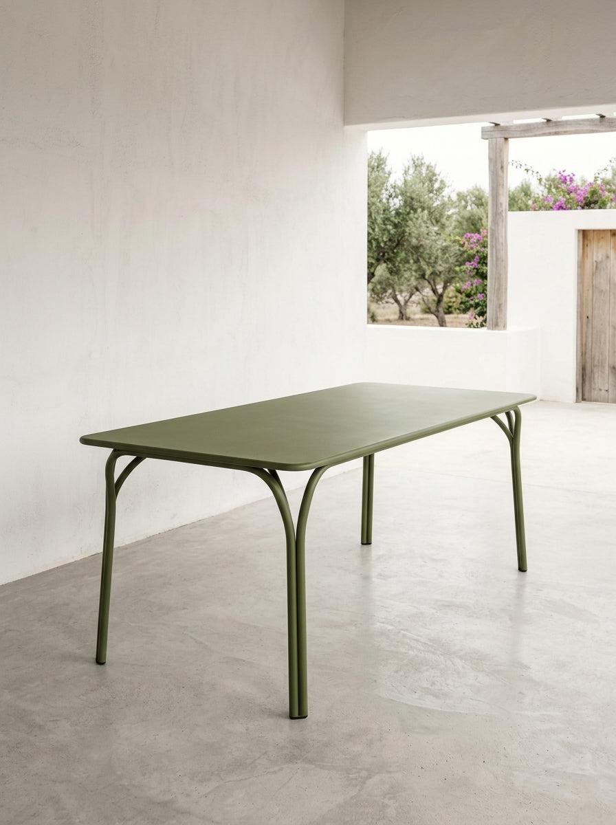 August - Table - L - Aluminium - Vert
