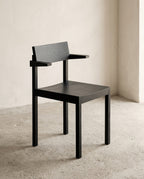 Silent - Chaise À Accoudoirs - Frêne - Coal