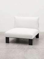 Bea Mombaers - Banc 1 Place + Coussin D'extérieur - Aluminium Et Tissu D'ameublement - Blanc Alba