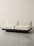 Rudolph - Banc 2 Places D'intérieur - Aluminium, Bois Et Tissu D'ameublement - Bone Noir