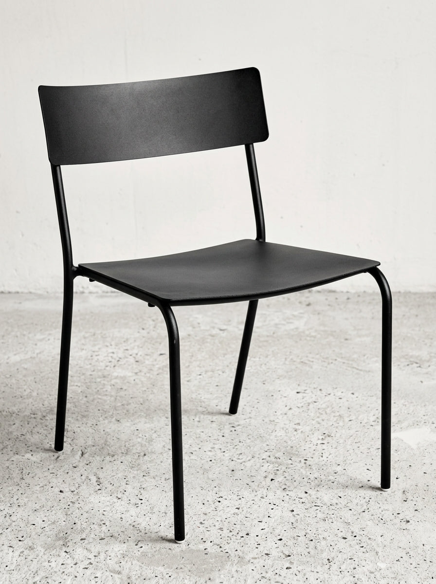 August - Chaise - Aluminium - Noir