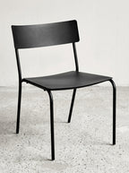 August - Chaise - Aluminium - Noir