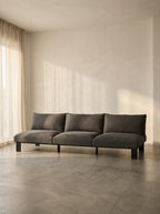 Bea Mombaers - Banc 3 Places + Coussin D'intérieur - Aluminium Et Tissu D'ameublement - Anthracite