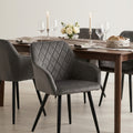 Velvet - Lot De 6 Chaises - Velours - Gris