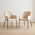 Velvet - Lot De 2 Chaises Repas - Velours Côtelé - Beige