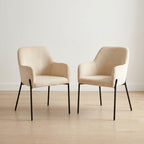 Velvet - Lot De 2 Chaises Repas - Velours Côtelé - Beige