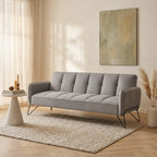 Vintex - Banquette 3 Places Clic-Clac - Microfibre - Gris