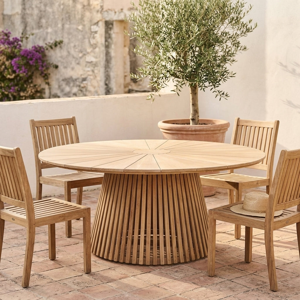 Gardena - Table De Jardin Ronde - Teck Massif