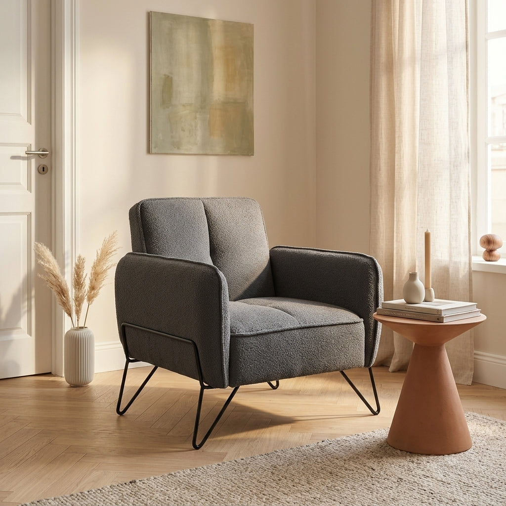 Vintex - Fauteuil - Microfibre - Anthracite