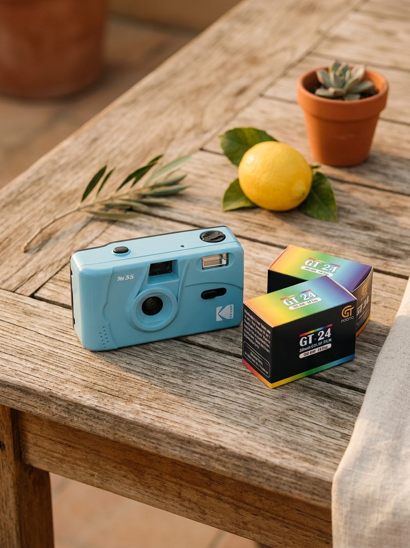 Appareil Photo Argentique - M35 - Bleu - 2 Pellicules Couleur Offertes - Kodak