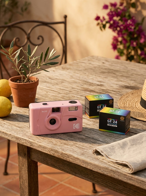 Appareil Photo Argentique - M35 - Rose - 2 Pellicules Couleur Offertes - Kodak