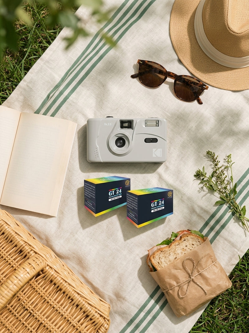 Film Camera - M35 - Gray - 2 Free Color Films - Kodak