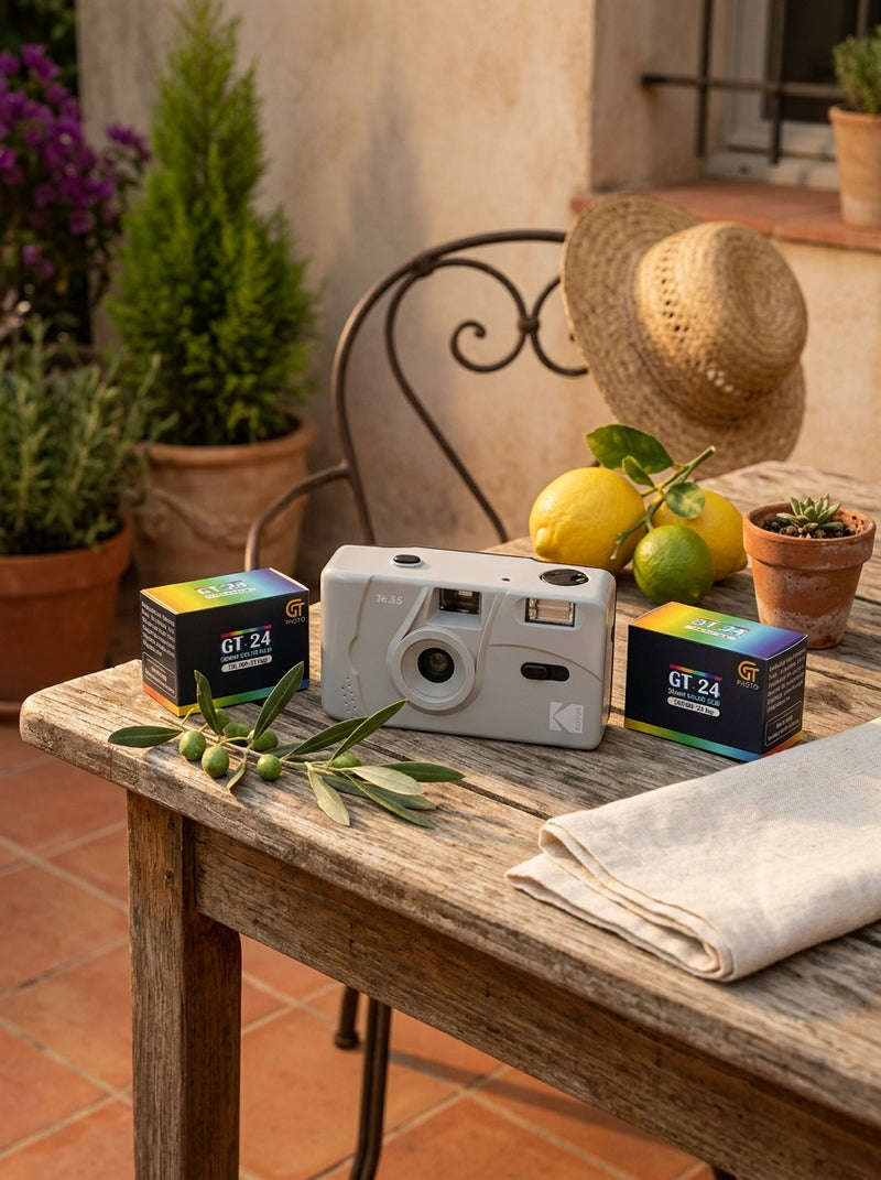 Film Camera - M35 - Gray - 2 Free Color Films - Kodak