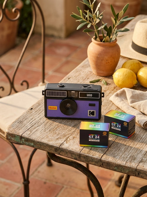 Appareil Photo Argentique - I60 - Noir & Violet - 2 Pellicules Couleur Offertes - Kodak