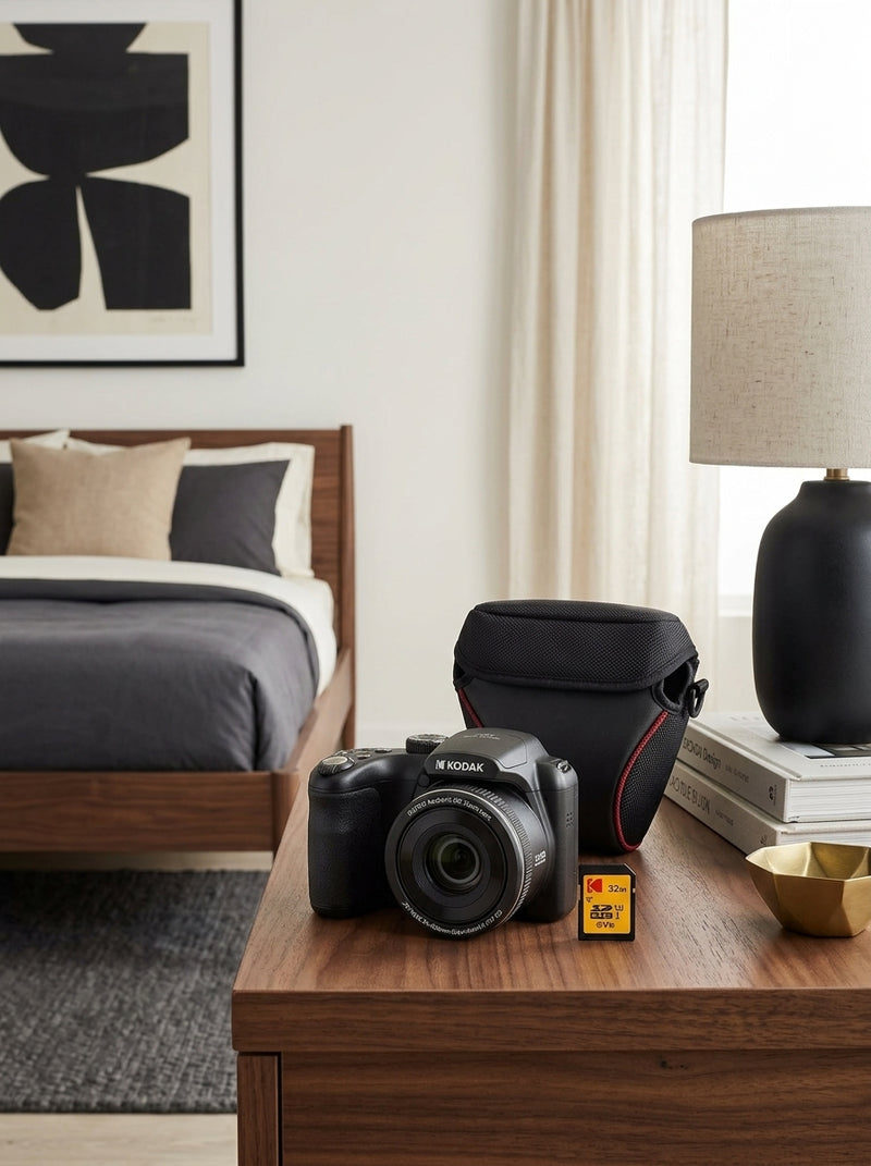 Pixpro Az255 Bridge Camera - 25X Optical Zoom - Black - Free SD Card & Cover - Kodak