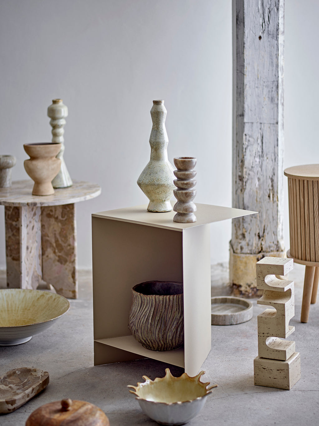 Tasya - Votive - Natural - Marble