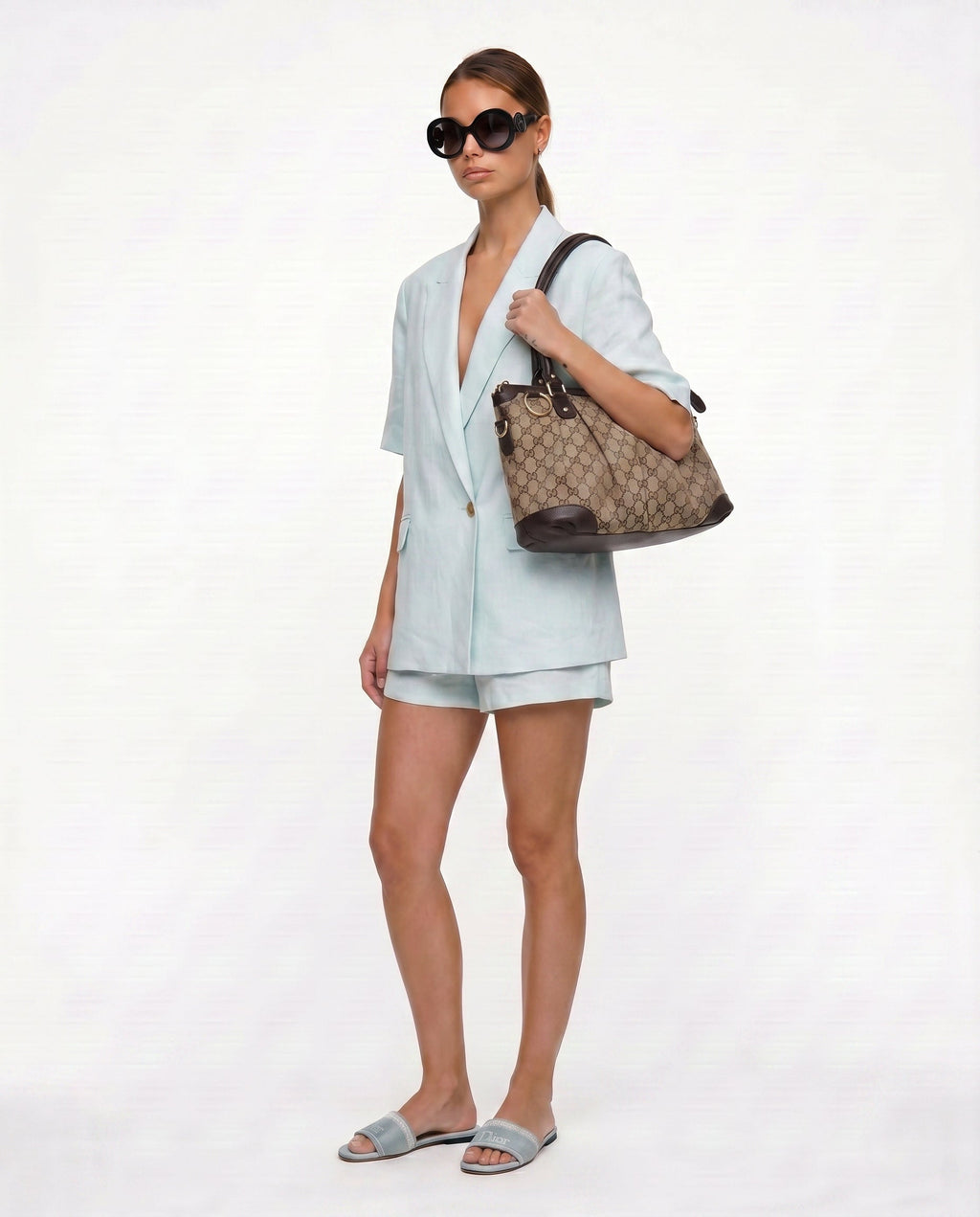 Gucci Sukey Tote Gg Lona Jacquard