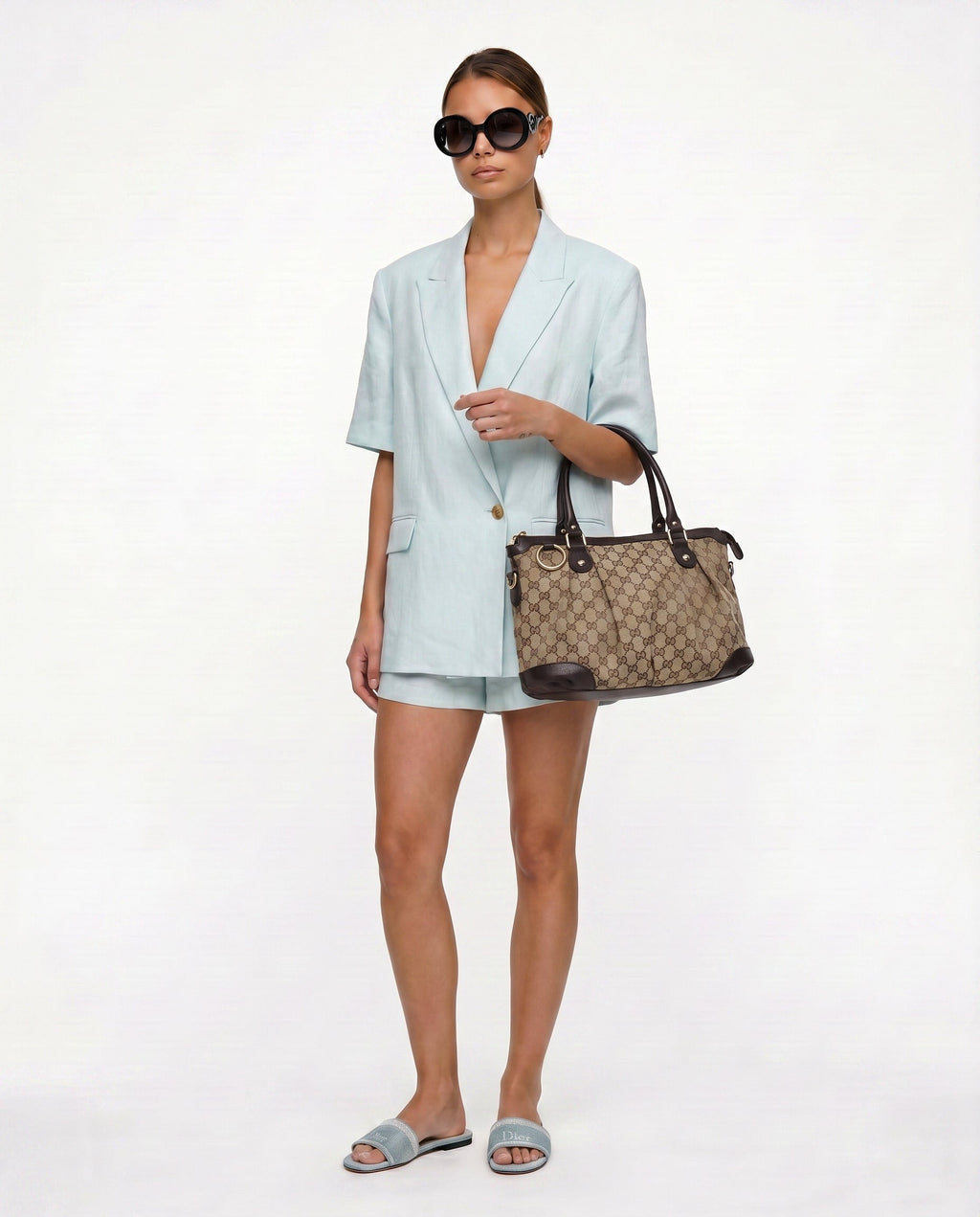 Gucci Sukey Tote Gg Lona Jacquard