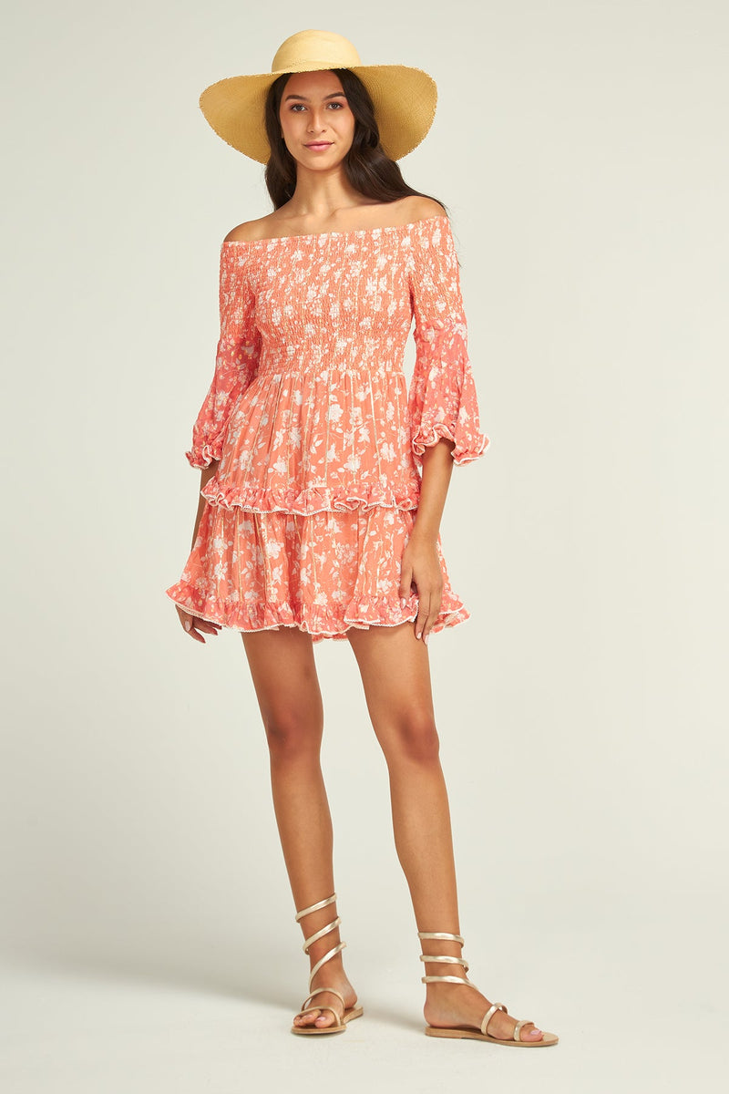 Robe Nikky Flower Coral