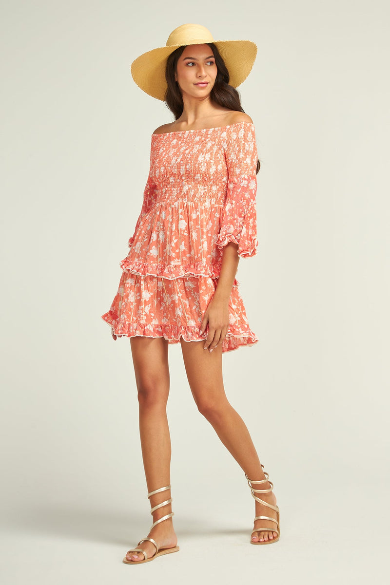 Robe Nikky Flower Coral