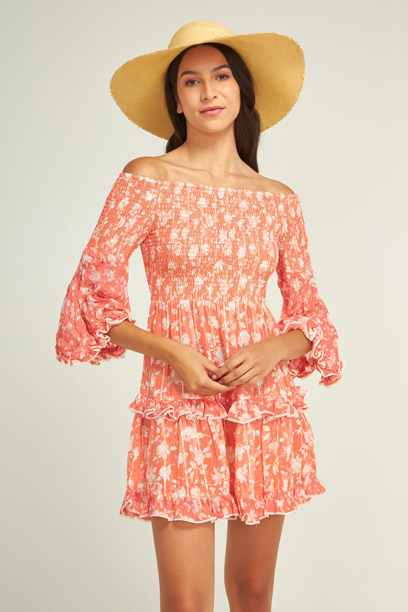 Robe Nikky Flower Coral