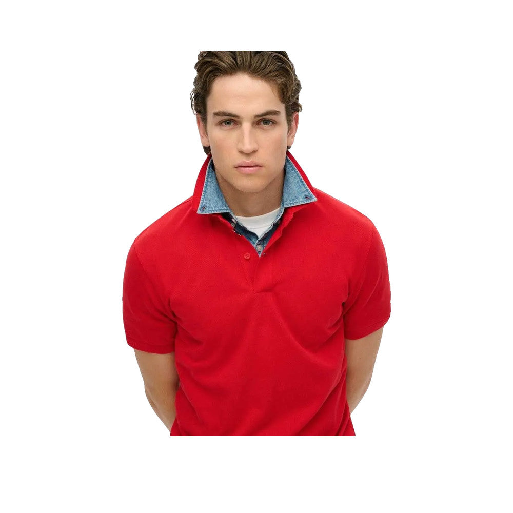 Superdry City Pique - Polo Homme Rouge