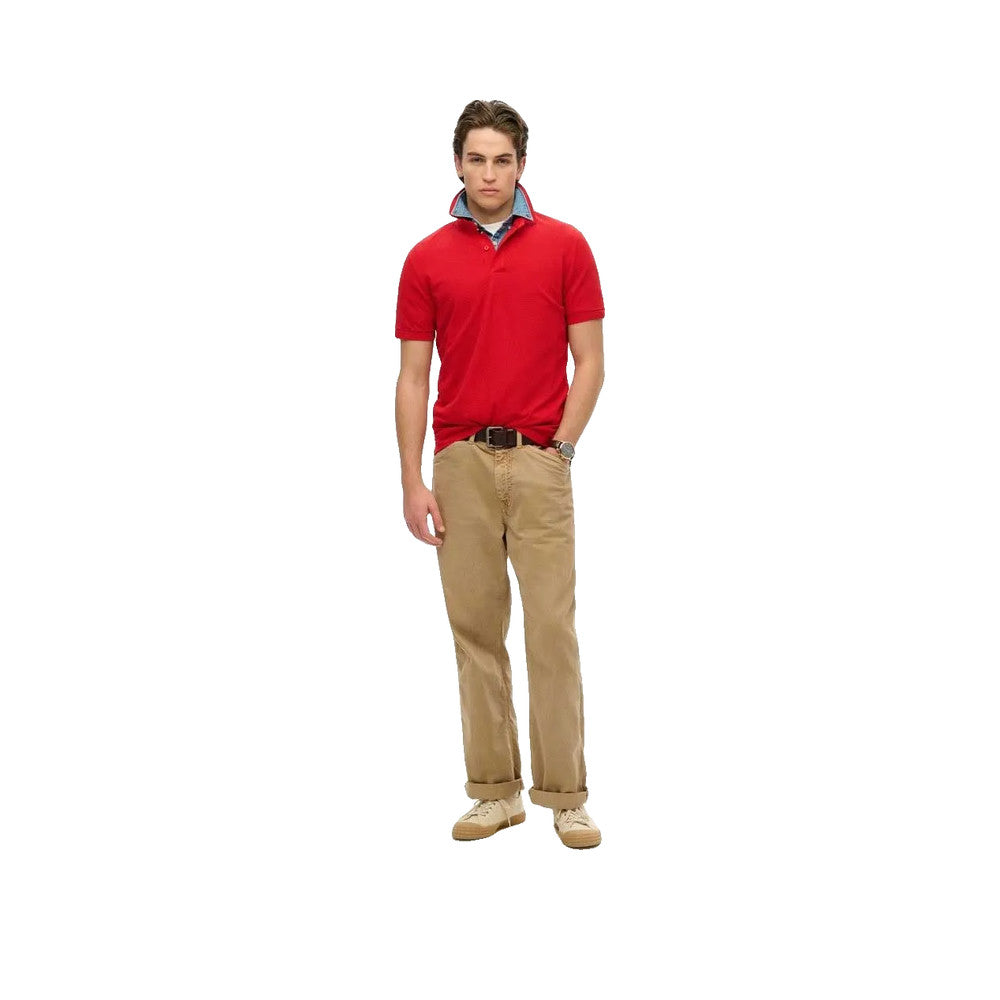 Superdry City Pique - Polo Homme Rouge