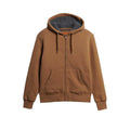 Superdry Borg Lined Hooded Sweatshirt - Męska bluza z kapturem brązowa