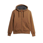 Superdry Borg Lined Hooded Sweatshirt - Męska bluza z kapturem brązowa