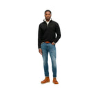 Superdry Essential Logo Henley – Sweatshirt für Herren Schwarz