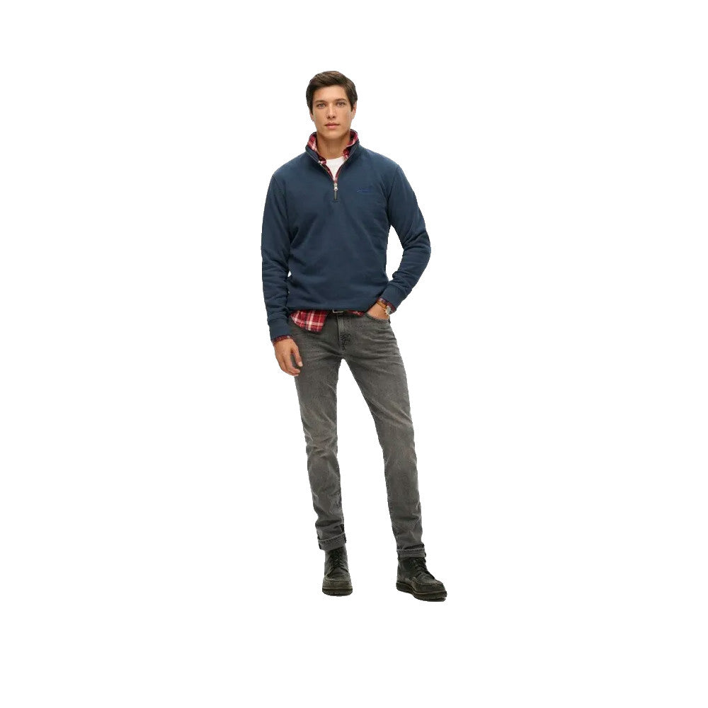 Superdry Essential Logo Henley - Sweatshirt til mænd Blå