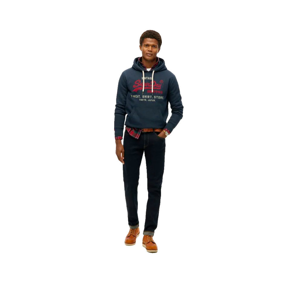 Superdry Vl Heritage - Sweat À Capuche Homme Bleu