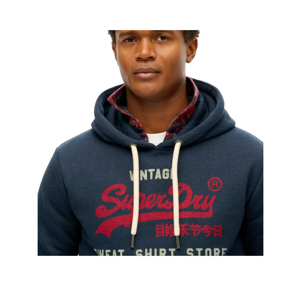 Superdry Vl Heritage - Sweat À Capuche Homme Bleu