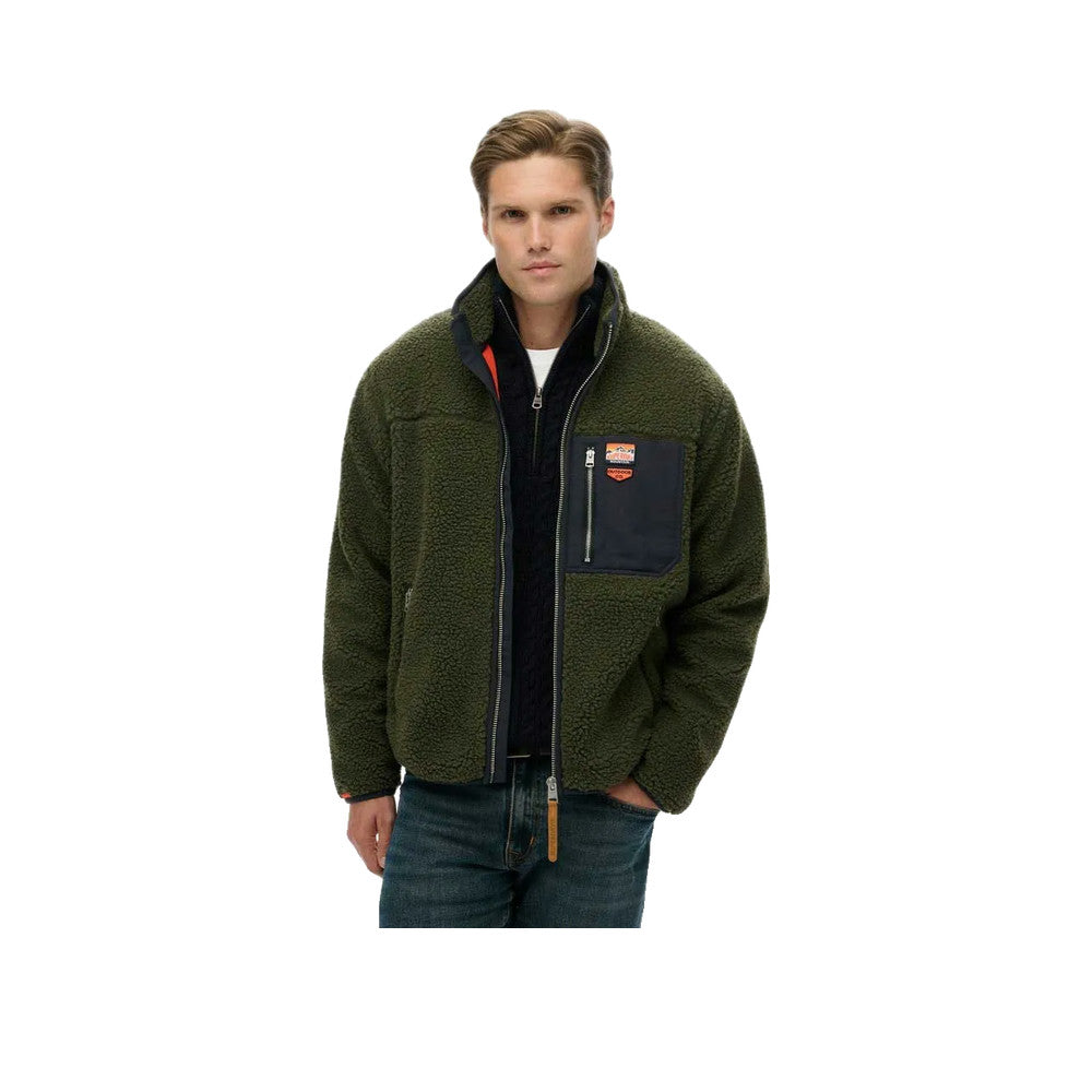 Superdry Vintage – Fleecejacke für Herren Grün