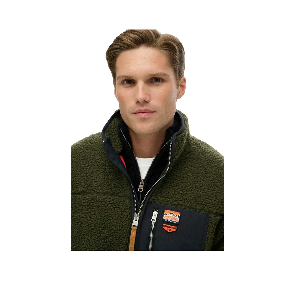 Superdry Vintage – Fleecejacke für Herren Grün