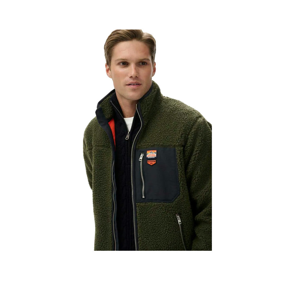 Superdry Vintage – Fleecejacke für Herren Grün