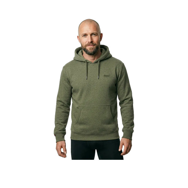Superdry Essential Logo - Felpa Con Cappuccio Uomo Verde