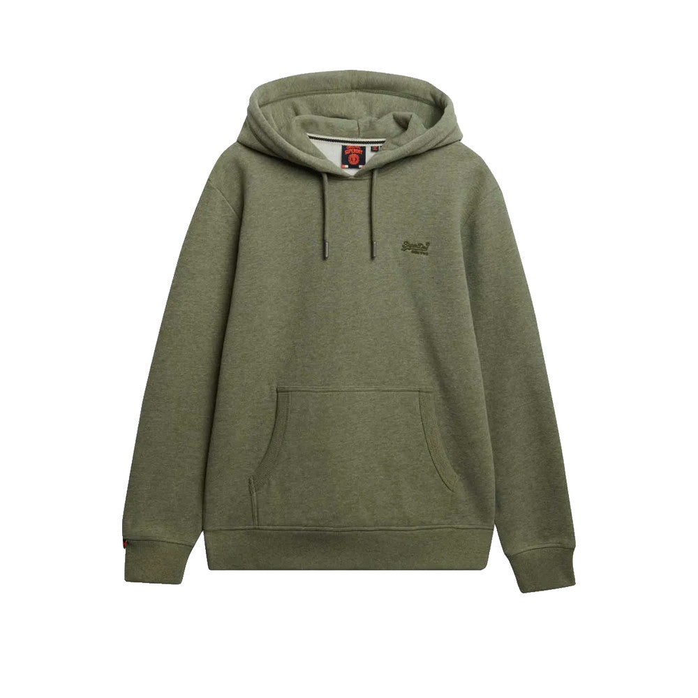 Superdry Essential Logo - Bluza męska z kapturem Zielona
