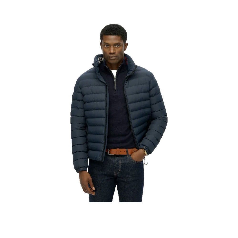 Superdry Fuji Printed - Men's Quilted Jacket Blue