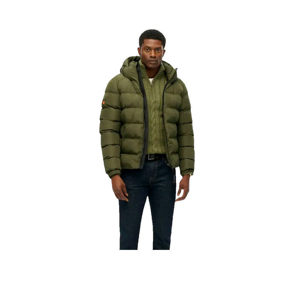 Superdry Hooded Sports Puffer - Veste Matelassée Homme Kaki
